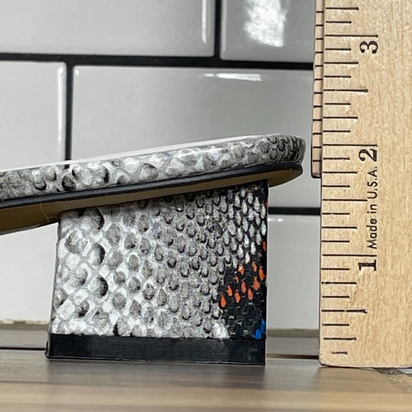 Chocolat Blu Cali Womens Sz 10 Shoes Snake Print Leather Comfort Slide Sandal - Picture 8 of 13